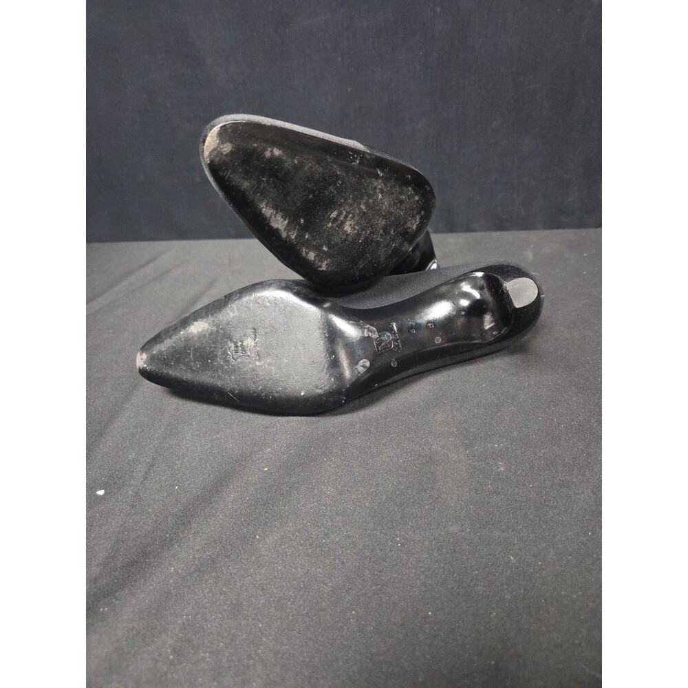 Bruno Magli Satin Cap Toe Heels Pumps Size 8 B Italy Vintage 1990s Bologna - Picture 7 of 7